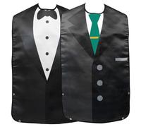 FRCOLOR Bavoir pour Senior 2 Pièces en Polyester Bavoir de Table Imperméable Fermeture à Boucle Protection Pratique les Taches Pendant les Repas