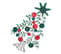 FRCOLOR Bijou de Noël Broche Strass pour Manteau Accessoire de Mode Rond Bijoux Simples pour Femmes Revers et Chapeau