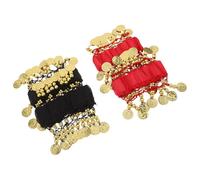 FRCOLOR Bijoux et Accessoires pour Danseuses Orientales en Chiffon Léger, Bracelets de Danse du Ventre Confortables, Mouvement, 4 Pièces pour Femmes, Performance et Spectacle