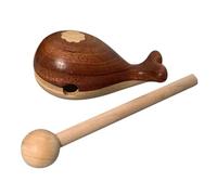 FRCOLOR Bloc de Temple Bois Motif Baleine Mignonne avec Maillet Instrument de Percussion Décoratif et Musical pour Voiture Ornement Suspendu Unique et Facile à Utiliser