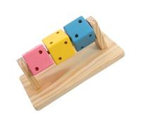 FRCOLOR Bois Naturel pour Hamster et Petits Rongeurs Cube Multifonction pour Mâcher Ronger et Jouer Soin Dentaire et Stimulation Mentale pour Lapins Chinchillas et Cobayes