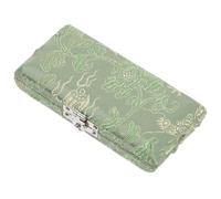 FRCOLOR Boîte à Anches de Hautbois en Bois Massif et Soie Étui de Transport Respirant Vert Petit Format Léger pour 3 Anches Protection Optimale pour Musiciens Professionnels