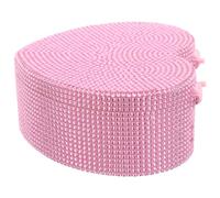 FRCOLOR Boîte à Bijoux en Plastique Rose de Cœur Double Compartiment avec Miroir Petit Coffret Organisateur pour Boucles D’Oreilles et Accessoires Cheveux Voyage et Rangement Femme