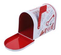 FRCOLOR Boîte à Bonbons en Fer-blanc Blanche Boîte à Biscuits Couvercle Contenant Sucré pour Fêtes et Noël Rangement Métal Multi-usages pour Biscuits et Friandises