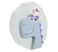 FRCOLOR Boîte à Dents de Bébé en Bois Motif Dinosaure Bleu, Étui de Conservation pour Dents de Lait et Cheveux de Fœtus, Boîte à Souvenirs Garçon et Filles Pratique et Décorative, Présent