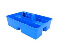 FRCOLOR Boîte à Outils en Plastique Portable avec Poignée, 3 Compartiments Divisés, Bords Arrondis et Facile à Nettoyer, pour Usage Commercial ou Jardin