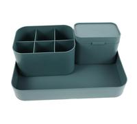 FRCOLOR Boîte à Outils Manucure avec Grand Plateau et Support pour Instruments Rangement pour Accessoires Nail Art et Papeterie pour Bureau Étude ou Coiffeuse