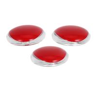 FRCOLOR Boîte à Poudre Compacte Rouge 3 Pièces avec Miroir et Plateau Porte-Cils en Aluminium Mini-Trousse de Maquillage de Voyage pour Faux Cils et Blush Organiseur Portable pour