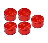FRCOLOR Boîte Créative en Fer Blanc Rouge 5pcs pour Bonbons et Petites Douceurs, Étanchéité pour Protection Humidité et Poussière, pour Fête ou Cadeau