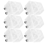 FRCOLOR Boîte D’Élevage Transparente pour Poissons 6 Pièces Incubateurs Flottants Compactes 135 X 105 X 75 CM Plastique Solide Séparateur D’Alevins pour Aquarium Isolation et