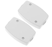 FRCOLOR Boîte de Jonction Étanche Extérieure Installation Facile 2pcs en Plastique Blanche 3 Voies Protection Intempéries pour Câbles en Génie Électronique