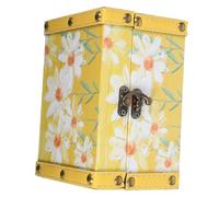 FRCOLOR Boîte de Rangement Bijoux Bois Style Rétro avec Couvercle Organisateur de Bureau Compact pour Bagues Pendentifs et Petites Collections Boîte Décorative Facile à Nettoyer Protection
