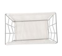 FRCOLOR Boîte de Rangement Maquillage Métal et Tissu Organisateur de Bureau Pratique Contenant pour Cosmétiques Design Simple et Robuste Rangement Produit Beauté