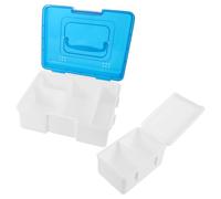 FRCOLOR Boîte de Rangement Portable pour Diabétiques Étui Compact Compartiments Séparés Mallette de Transport Rectangulaire Résistante aux Chocs Fermeture Hermétique pour Voyages et