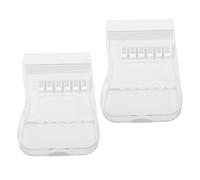 FRCOLOR Boîte de Rangement pour Embouts D’hydropulseur 2 Pièces, Étui Portable Transparent Couvercle Étanche, Compatible, Organiseur Compact pour Soins Bucco-dentaires en Voyage