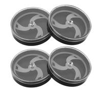 FRCOLOR Boîte de Rangement pour Montre Portable 4 Pièces Noire 51,27 X 12,16 Mm Anti-poussière Compartiments Indépendants, Organiseur Étui Plastique pour Porte-pièces de Réparation