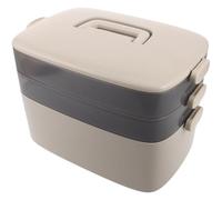 FRCOLOR Boîte de Rangement pour Remède Portable 3 Niveaux Transparent avec Compartiments Hermétiques, Poignée Intégrée, Organiseur d'urgence Familial pour Maison et Voyage, Plastique