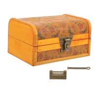 FRCOLOR Boîte De Rangement Vintage Avec Serrure Organisateur De Bijoux Classique Coffret à Bijoux Pour Accessoires Personnels Et Souvenirs