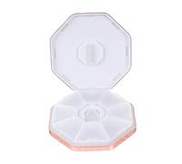 FRCOLOR Boîte de Tablette Aluminium Rose Coupe-comprimés Intégré, Compartiment de Rangement Hermétique et Séparateur, pour Voyages Maison Bureau, Pilulier Pratique pour Prise Facile des Remède