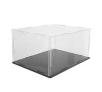 FRCOLOR Boîte D'exposition Acrylique pour Voiture Miniature Socle Noir, Vitrine Élégante Anti-poussière Facile à Assembler pour Bureau et Maison, 20x15x10 Cm