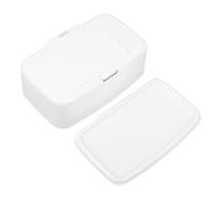 FRCOLOR Boîte Distributrice de Lingettes Rechargeables en Plastique Blanc, Étui à Lingettes de Voyage Compact et Léger, Porte-lingettes Pratique pour Chambre Bébé, Salon et Salle de Bain,