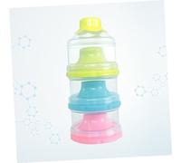 FRCOLOR Boîte Doseuse Lait Poudre Compartiments Empilables Capacité Portable Compartiments Séparés Matériau PP Alimentaire Sûr Distributeur Lait Poudre pour Repas et Goûters Rangement