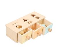 FRCOLOR Boîte en Bois Interactive pour Garçon et Filles Jouet Éducatif Sensoriel Développement Motricité Jouet Montessori Activités Ludiques Boîte de Permanence d'Objet 1 Pièce