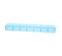 FRCOLOR Boîte Pilules Portable Bleue Organisateur de Médicaments Compact avec Compartiments Rangement de Poche Pratique pour Comprimés