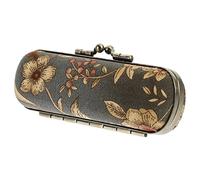 FRCOLOR Boîte Rétro avec Miroir Étui de Rangement Compact Accessoire de Voyage Pratique