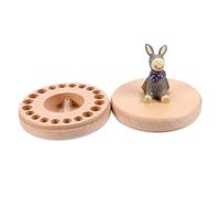 FRCOLOR Boîte Souvenir de Dents de Lait Bois de Hêtre Coffret Organisateur pour Premières Dents Garçon Fille avec Marquage des Dates Coffret Mémoire Enfance et Protecteur