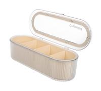 FRCOLOR Boîtes De Maquillage En Plastique 4 Compartiments Divisés Organisateur Cosmétique Conteneur De Stockage Fournitures D'Art Pour Vanité Salle De Bains Cuisine Bureau Artisanale