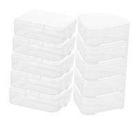 FRCOLOR Boîtes D'éponges Cosmétiques 10 Pièces en Plastique Solide Couvercle Refermable pour Femmes Et Jeunes Filles, Étui De Rangement Pratique pour Maquillage, Voyage Et Salle De Bain