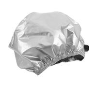 FRCOLOR Bonnet Chauffant Argenté Ergonomique pour Soin Capillaire Profond à Domicile, en Plastique et Tissu, Offrant Confort et Rétention D'humidité pour Masque Capillaire