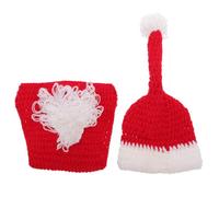 FRCOLOR Bonnet Garçon Fille Rouge pour Photographie Chapeau de Père Créatif Fait Main Décoration de Fête Confortable et Durable Garçon Fille et Souvenirs Denfance
