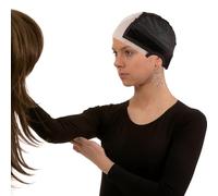 FRCOLOR Bonnet pour Postiche Femme en Dentelle de Velours et Filet Élastique de U Bonnet Ajustable Marron pour Maintien Stable Léger et Confortable Adapté Usage Quotidien et Coiffure