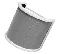 FRCOLOR Bonnette Anti-vent Blanche pour Microphone en Abs Mousse, Protection Anti-éclaboussures et Pare-vent U, Accessoire Simple et Stylé pour Enregistrement