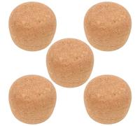 FRCOLOR Bouchons en Liège de Bois Beige 5pcs pour Bouteille de Vin et Boisson, Finition Lisse, Maintien Hermétique pour Usage Cuisine et Bar