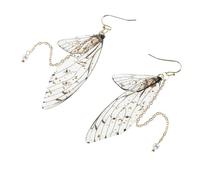 FRCOLOR Boucles D’oreilles Ailes Dégradées En Fausses Perles Légères Pour Femmes Soirée Mariage Élégante Artisanale