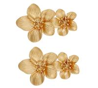 FRCOLOR Boucles D’oreilles Fleurs Pour Femmes, Puces En Alliage Doré, Légères Et Modernes, Bijoux Mode Pour Cérémonies Et Usage Quotidien, Taille Petite