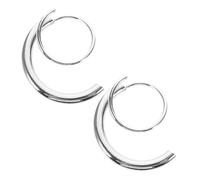 FRCOLOR Boucles D'Oreilles À Double Anneau 2 Pièces Boucles D'Oreilles En Sterling Boucles D'Oreilles Remplies Boucles D'Oreilles Helix Boucles D'Oreilles