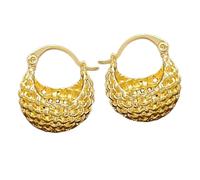 FRCOLOR Boucles D'oreilles Créoles Creuses En Métal Pour Femmes Design Élégant Accessoires De Mode Taille Compacte Occasions Décontractées Et Habillées