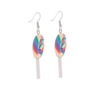 FRCOLOR Boucles D'oreilles Sucette en Pâte Polymère Colorée, Créatives et Légères pour Femmes et Jeunes Filles, Bijoux Fantaisie pour Fêtes et Usage Quotidien, Lot de 4 Pièces