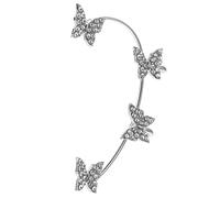 FRCOLOR Boucles Oreille Clip Sans Perçage Élégantes Argent Pour Femmes Manchette Cartillage Droite Cadeau Pour Anniversaires Et Occasions Spéciales