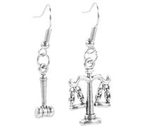 FRCOLOR Boucles Oreilles Justice Pendantes Métal Légères et Confortables Bijoux Avocat pour Femmes Cadeau Anniversaire ou Saint-valentin