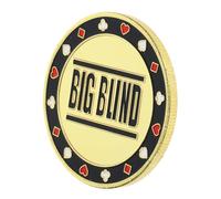 FRCOLOR Bouton Croupier en Métal 4 CM Marqueurs de Poker Fantaisie, Accessoire Pratique pour Parties de Poker Entre Amis et Compétitions