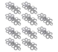 FRCOLOR Boutons à Nœuds Chinois Doré et Argenté 10 Pcs, Boutons de Vêtement Chinois Faits Main, Attache-nœud pour Costumes, Cheongsam, Cardigan et Accessoires de Couture, Couture