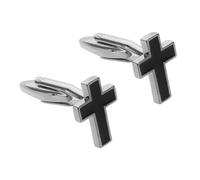 FRCOLOR Boutons de Manchette Croix Religion, Alliage Élégant pour Hommes, Accessoires de Costume pour Mariage ou Baptême