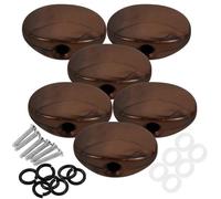 FRCOLOR Boutons de Mécaniques D'accordage Vis de Argentées Plastique Élégant Facile à Utiliser, Lot de 6 Pièces pour Remplacement pour Guitare Acoustique