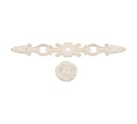 FRCOLOR Boutons de Tiroir Européens Vintage à Rose en Alliage de Zinc Blanc | Finition Laquée Simple, Surface Polie Lisse, Style Classique Pastoral, pour Armoire et Table de Chevet