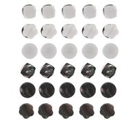 FRCOLOR Boutons Décoratifs Anti-dévoilement pour Vêtements, Lot de 30 Pièces Mix 6 Modèles, Broches Mode Sûres et Pratiques, Épingles de Sûreté pour Col et Jupe, Accessoires Couture